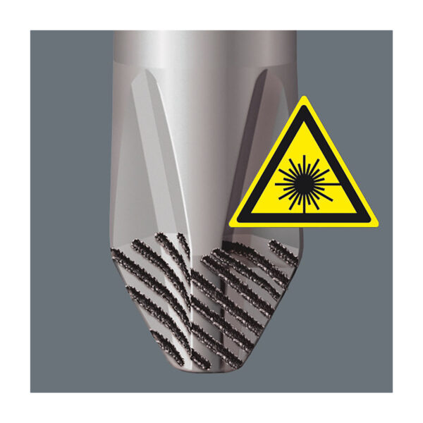 ergonomic working that prevents blisters and calluses. Hard gripping zones for high working speeds whereas soft zones ensure high torque transfer. Partially Lasertip: the tip literally bites into the head of the screw and thereby prevents any slipping out of the screw head. Includes voltage tester and 2 racks for storage. 