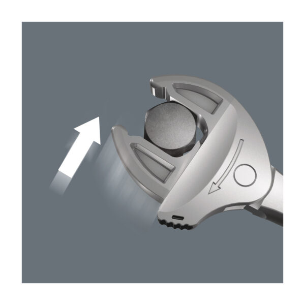 a return angle of only 30° can be realized. The single-arm design in conjunction with the ratchet function and the corner-width prism make it possible to work even in confined spaces. The adjustable Joker 6004 is the universal screwdriving tool. Self-setting. Gripping. Spanning.