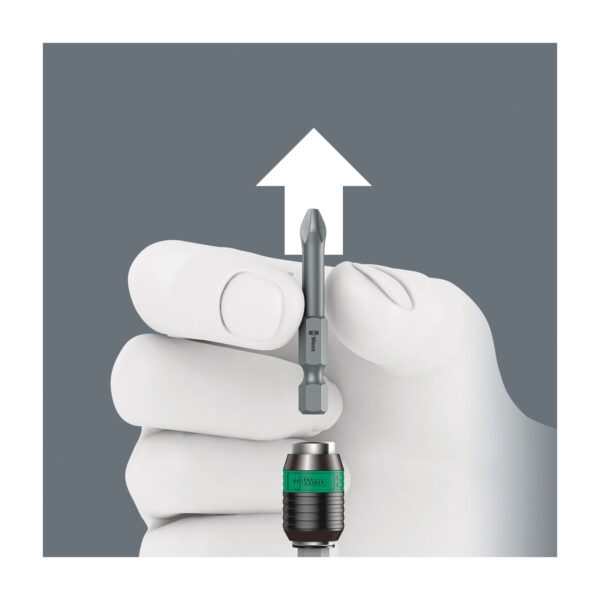 maintenance-free gear made of steel with a maximum torque of 14Nm when the turbo function is deactivated. Thanks to the Rapidaptor bit holder