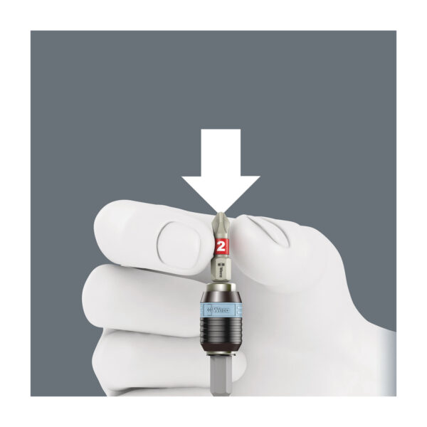 suitable for power screwdrivers with take-up as per  DIN ISO 1173-F 6.3.